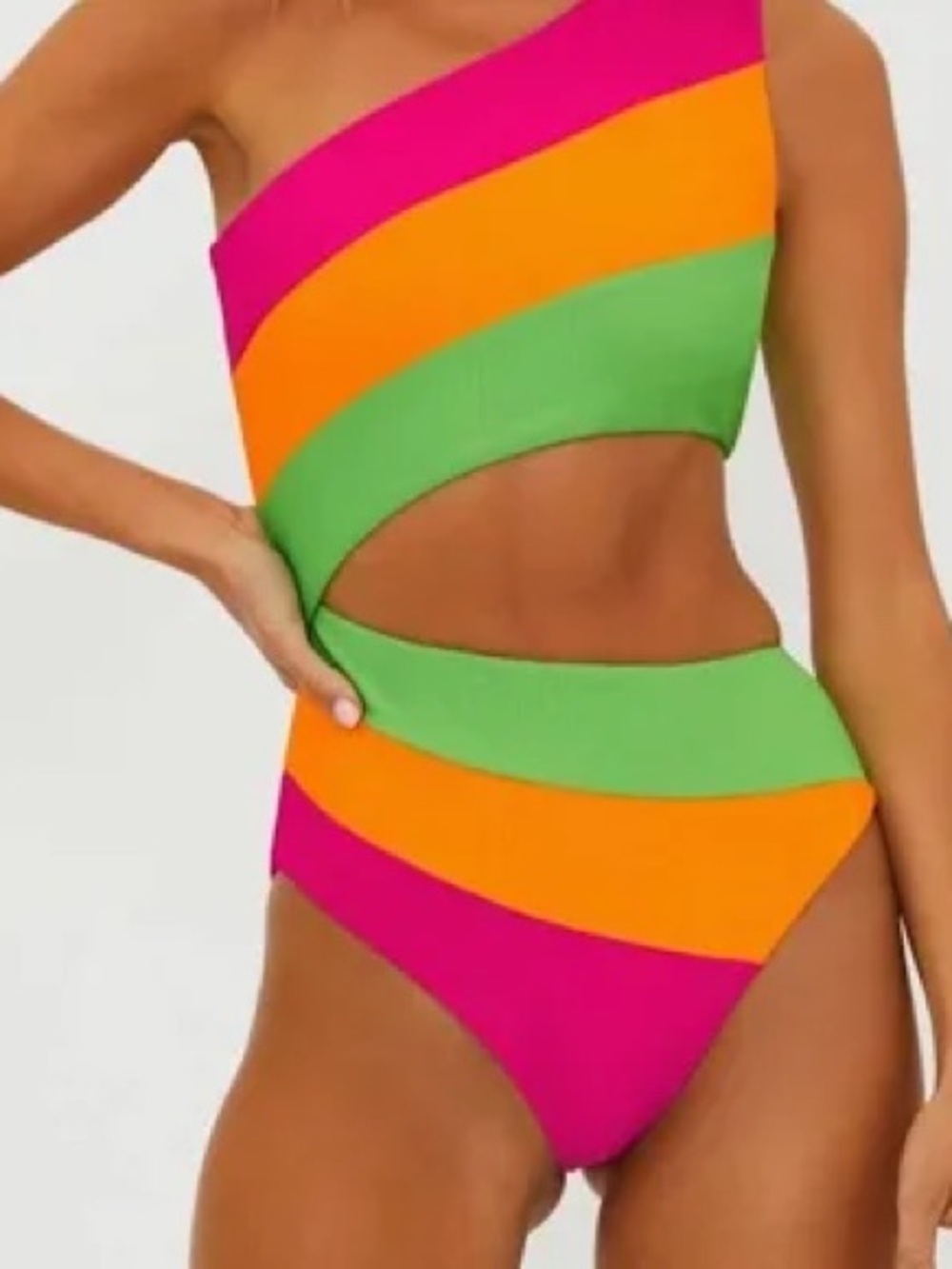 Beach Riot Joyce one shoulder one piece swimsuit - M